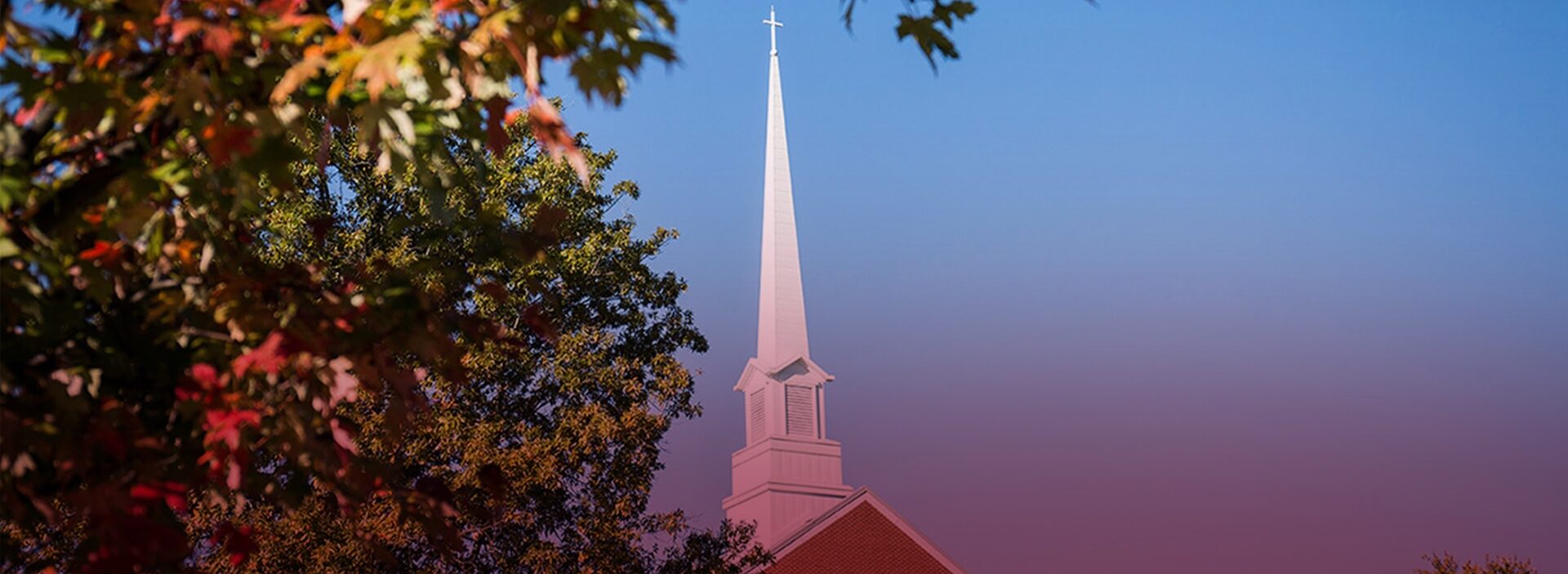 steeple on roof of chapel